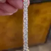 4.5ctw Round Cut White Sapphire Tennis Bangle Bracelet
