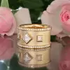 Bezel Set Princess Cut Modern Matte Wedding Band