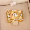 Bezel Set Princess Cut Modern Matte Wedding Band