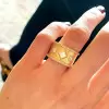 Bezel Set Princess Cut Modern Matte Wedding Band