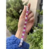 30ctw Princess Cut White and Pink Sapphire Tennis Bracelet