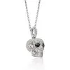 Skull Pendant Necklace in Sterling Silver