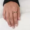 Black Enamel Infinity Eternity Ring