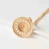 Red Lab-created Gemstone Yellow Gold Tone Lucky Eye Necklace