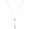 Fashion Spiral Design Crystal & Pearl Necklace in Alloy