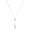 Fashion Spiral Design Crystal & Pearl Necklace in Alloy