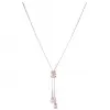 Fashion Spiral Design Crystal & Pearl Necklace in Alloy