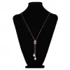 Fashion Spiral Design Crystal & Pearl Necklace in Alloy