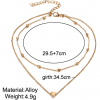 Simple Fashion Heart Pendant Double Layered Choker