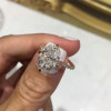 Oval Cut White Sapphire Engagement Ring