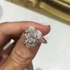 Oval Cut White Sapphire Engagement Ring