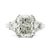 5ct Radiant Cut White Sapphire Engagement Ring