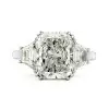 5ct Radiant Cut White Sapphire Engagement Ring