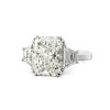 5ct Radiant Cut White Sapphire Engagement Ring