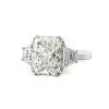 5ct Radiant Cut White Sapphire Engagement Ring