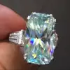 8.4ct Cushion Cut Light Aquamarine Engagement Ring