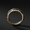 Geommetric Lines Forged Carbon Men's Ring in Sterling Silver