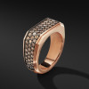 2ctw Paved Champagne Sapphire Roman Signet Ring