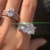 4.5ct Three-stone Radiant Cut Engagement Ring