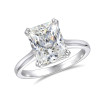 3.5ct Radiant Cut White Sapphire Engagement Ring