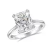 3.5ct Radiant Cut White Sapphire Engagement Ring