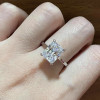3.5ct Radiant Cut White Sapphire Engagement Ring