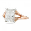 4ct Split Shank Radiant Cut Engagement Ring
