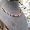 20ctw Rainbow Sapphire Tennis Necklace