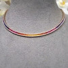 20ctw Rainbow Sapphire Tennis Necklace