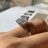 3.5ct Radiant Cut White Sapphire Engagement Ring