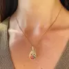 Flush Set Multicolor Waterdrop Starry Pendant Necklace