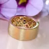 Flush Set Multicolor Sapphire Starry Band Rainbow Ring