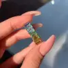 6CTW Baguette Cut Rainbow Sapphire Eternity Ring