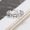 925 Sterling Silver Handmade Plum Blossom Shape Adjustable Ring