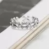 925 Sterling Silver Handmade Plum Blossom Shape Adjustable Ring