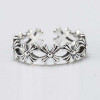 925 Sterling Silver Handmade Plum Blossom Shape Adjustable Ring