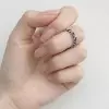 925 Sterling Silver Handmade Plum Blossom Shape Adjustable Ring