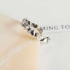 925 Sterling Silver Handmade Heart Link Adjustable Ring