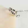 925 Sterling Silver Handmade Heart Link Adjustable Ring