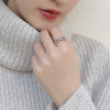 925 Sterling Silver Handmade Star Cross Hollow Out Adjustable Ring