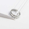 925 Sterling Silver Handmade Edge Twist Adjustable Ring