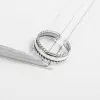 925 Sterling Silver Handmade Edge Twist Adjustable Ring