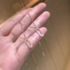 Round Cut White Sapphire Zipper Necklace