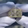 5.7ct White Sapphire Mechanical Screw Men's Ring