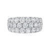 Round Cut Triple Row Half Wedding Band