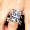 Handmade Asscher Cut Ring Set In 925 Sterling Silver