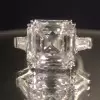 Handmade Asscher Cut Ring Set In 925 Sterling Silver
