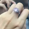 5ct Radiant Cut Pink Sapphire Three-stone Engagement Ring