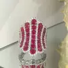 16ctw Round Cut Ruby Bold Wave Cocktail Ring