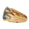 14ct Emerald Cut Aquamarine Vintage Cocktail Ring